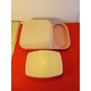 TUPPERWARE MEAL MATE FOOD TRAY & DIVIDED SNACK TRAY/ 1837  & 813 /